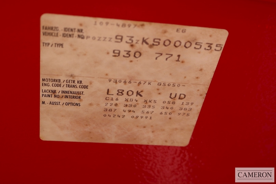 Porsche 911 930 Turbo Coupe 3.3 2dr Coupe Manual Petrol