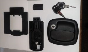 GARAGE LOCKER LOCK BLACK FAP WITH BARREL AND KEYS