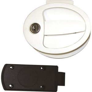 FAP Oval Lock Complete Assembly - White