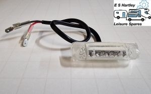 REAR MARKER LIGHT, WHITE LENS, RED LED ILLUMINATION