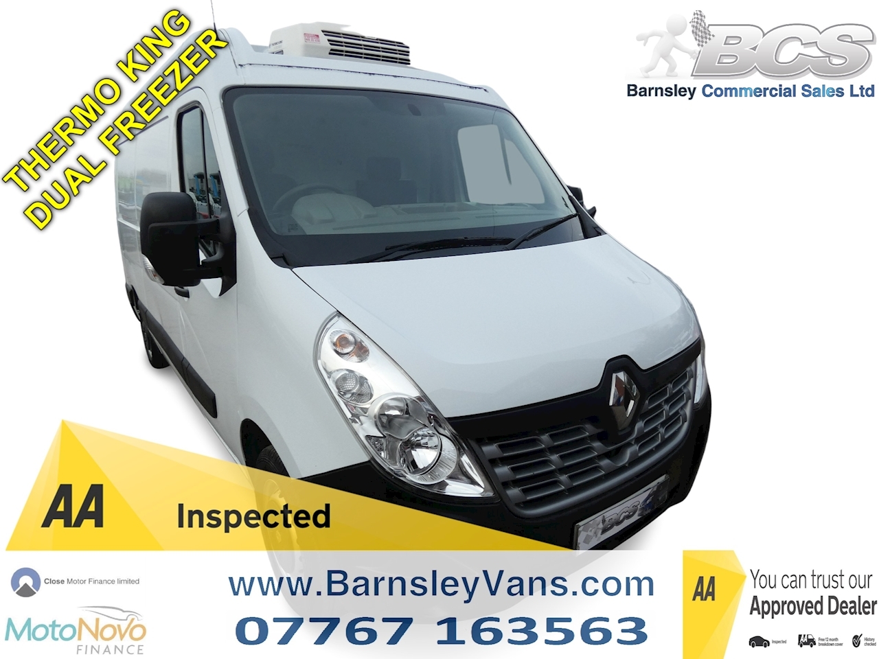 2015 64 RENAULT MASTER 2.3DCI MWB DUAL COMPARTMENT FREEZER CHILLER THERMO KING