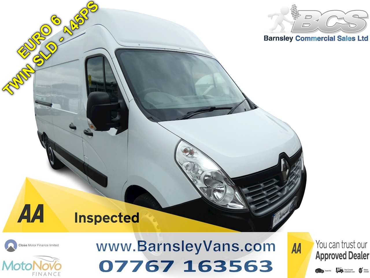 2017 66 RENAULT MASTER BUSINESS 2.3DCI MWB HIGH ROOF TWIN SLD EURO 6 PANEL VAN