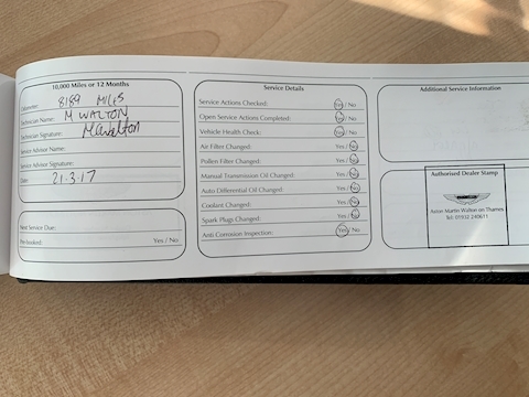 Vantage 4.7 V8 Coupe 2dr Petrol Sportshift II (EU6) (420 bhp) 4.7 2dr Coupe Sportshift II Petrol