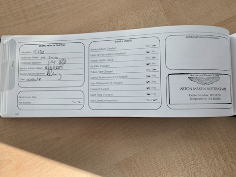 Vantage 4.7 V8 Coupe 2dr Petrol Sportshift II (EU6) (420 bhp) 4.7 2dr Coupe Sportshift II Petrol