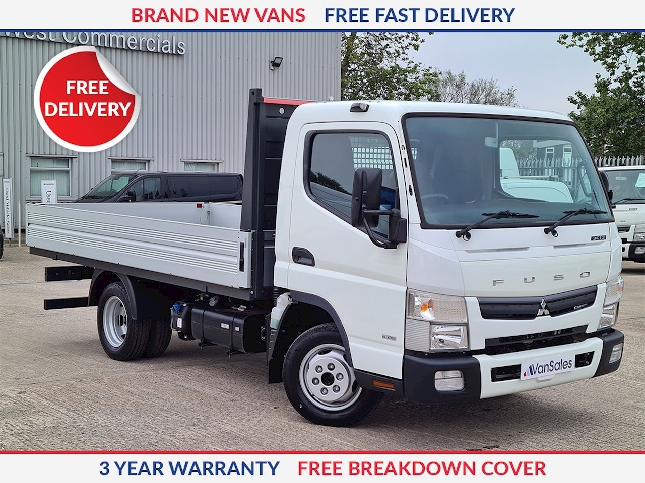 New Fuso Canter 3C13 Dropside 2021 Free UK Delivery