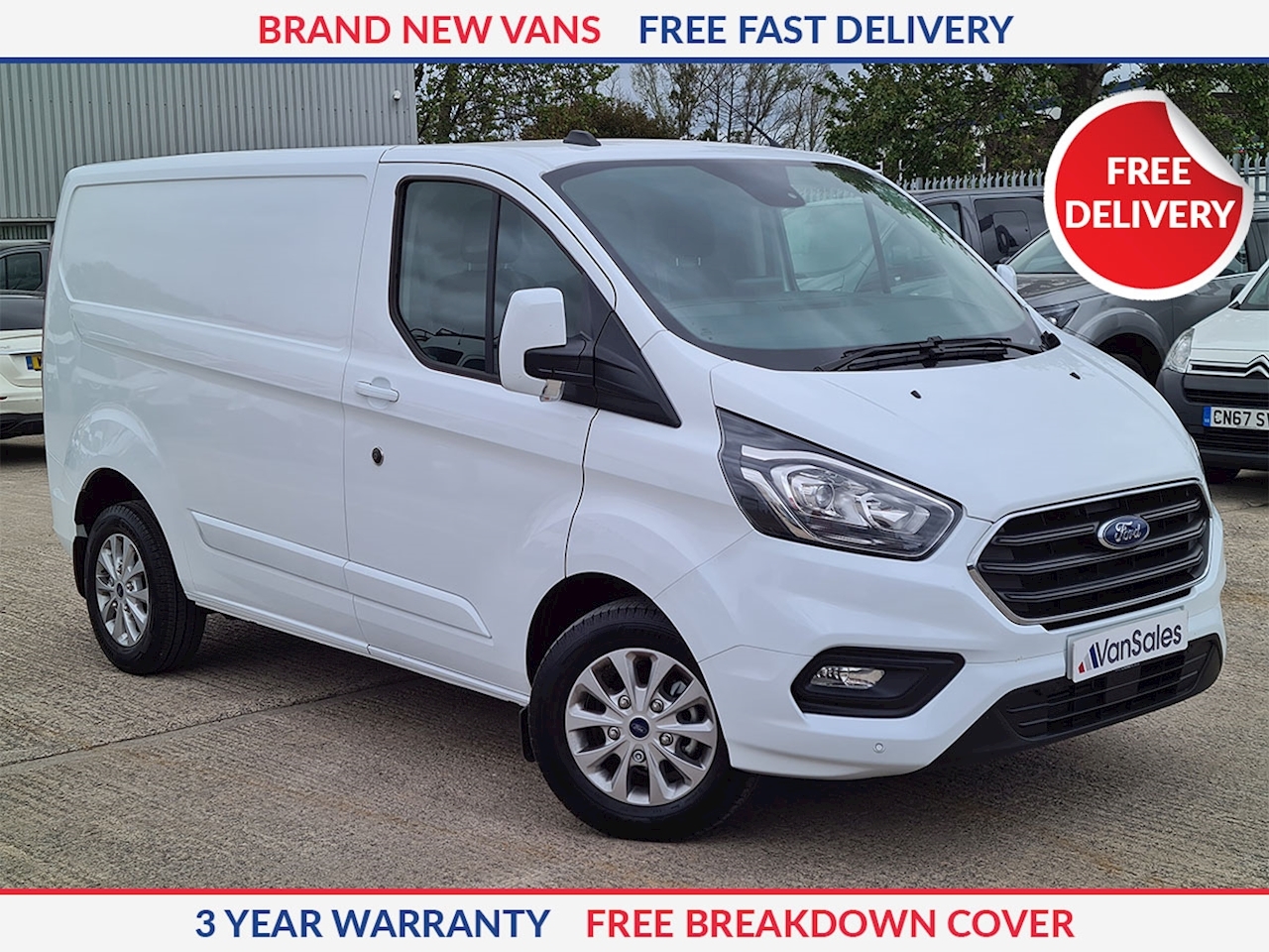 New Ford Transit Custom L1 FWD 2.0 EcoBlue 130ps Low Roof Limited Van