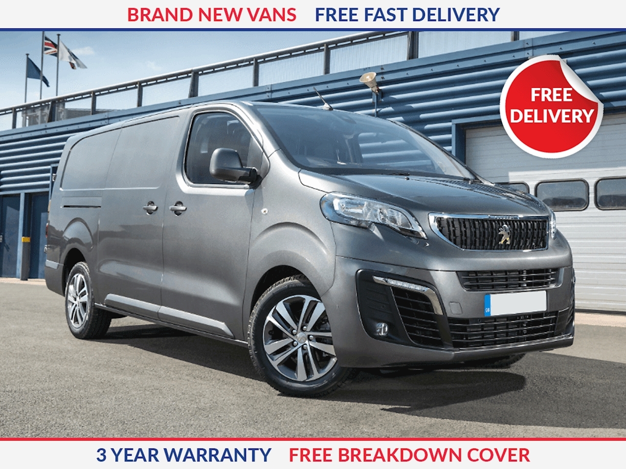 New Peugeot Expert Professional L3 1200 Long 100ps LWB 2024, Free UK  Delivery