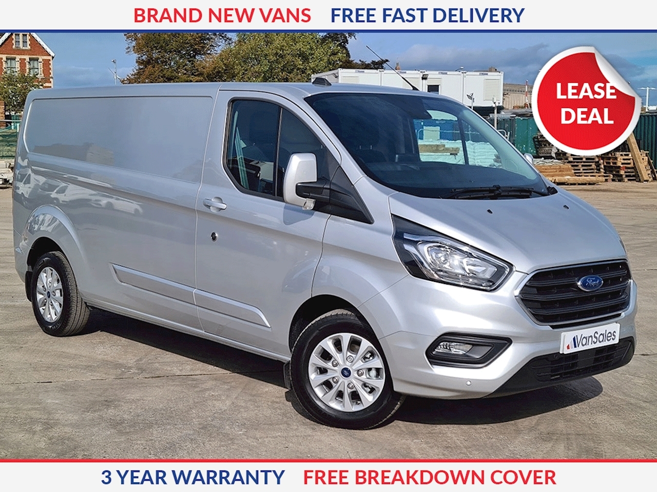 New Ford Transit Custom L2 FWD 2.0 EcoBlue 130ps Low Roof Limited Van  Automatic LWB 2024, Free UK Delivery