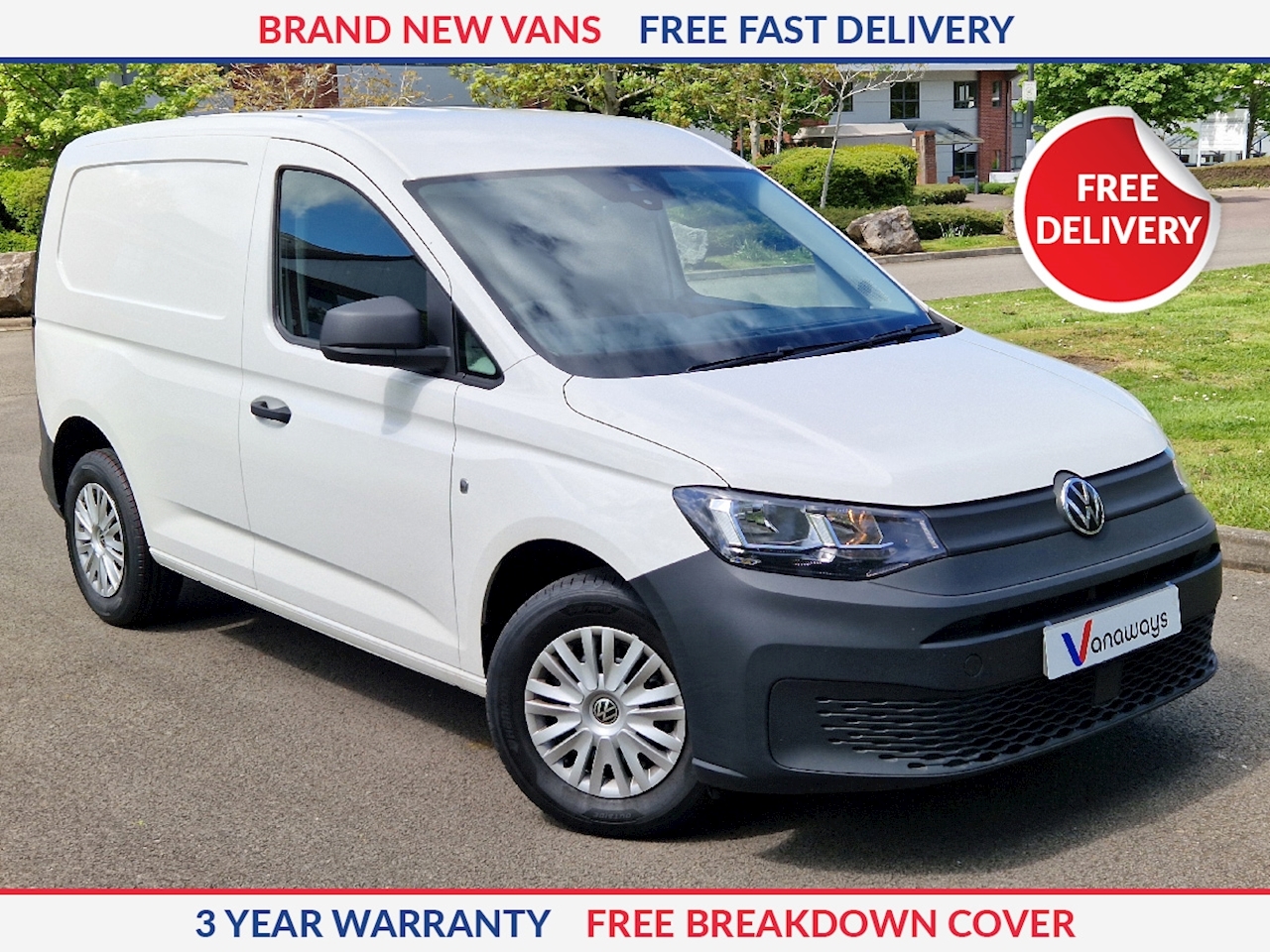New Volkswagen Caddy Cargo SWB Commerce L1 2024, Free UK Delivery