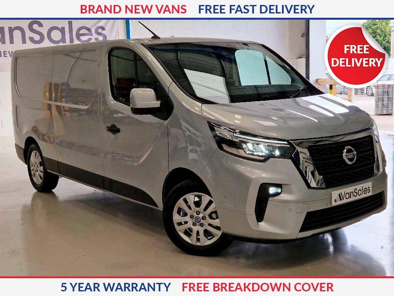 New Nissan Primastar L2 H1 Automatic Panel Van LWB 2023 Free Delivery | Van Sales UK