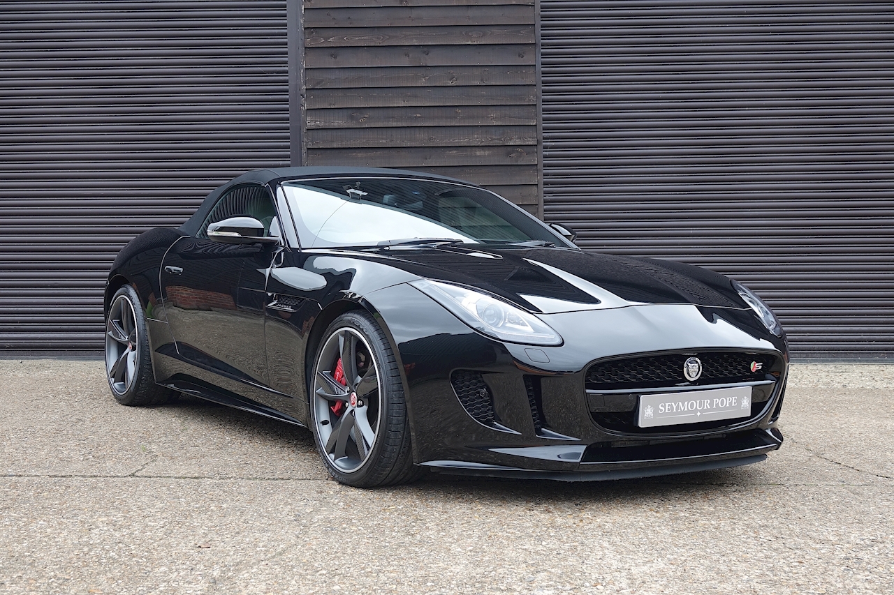 JAGUAR F-TYPE 5.0 V8 S CONVERTIBLE QUICKSHIFT AUTOMATIC (ACTIVE SPORTS EXHAUST, PERFORMANCE SEATS, 20" CARBON BLADES, MERIDIAN, KEYLESS ENTRY +++)