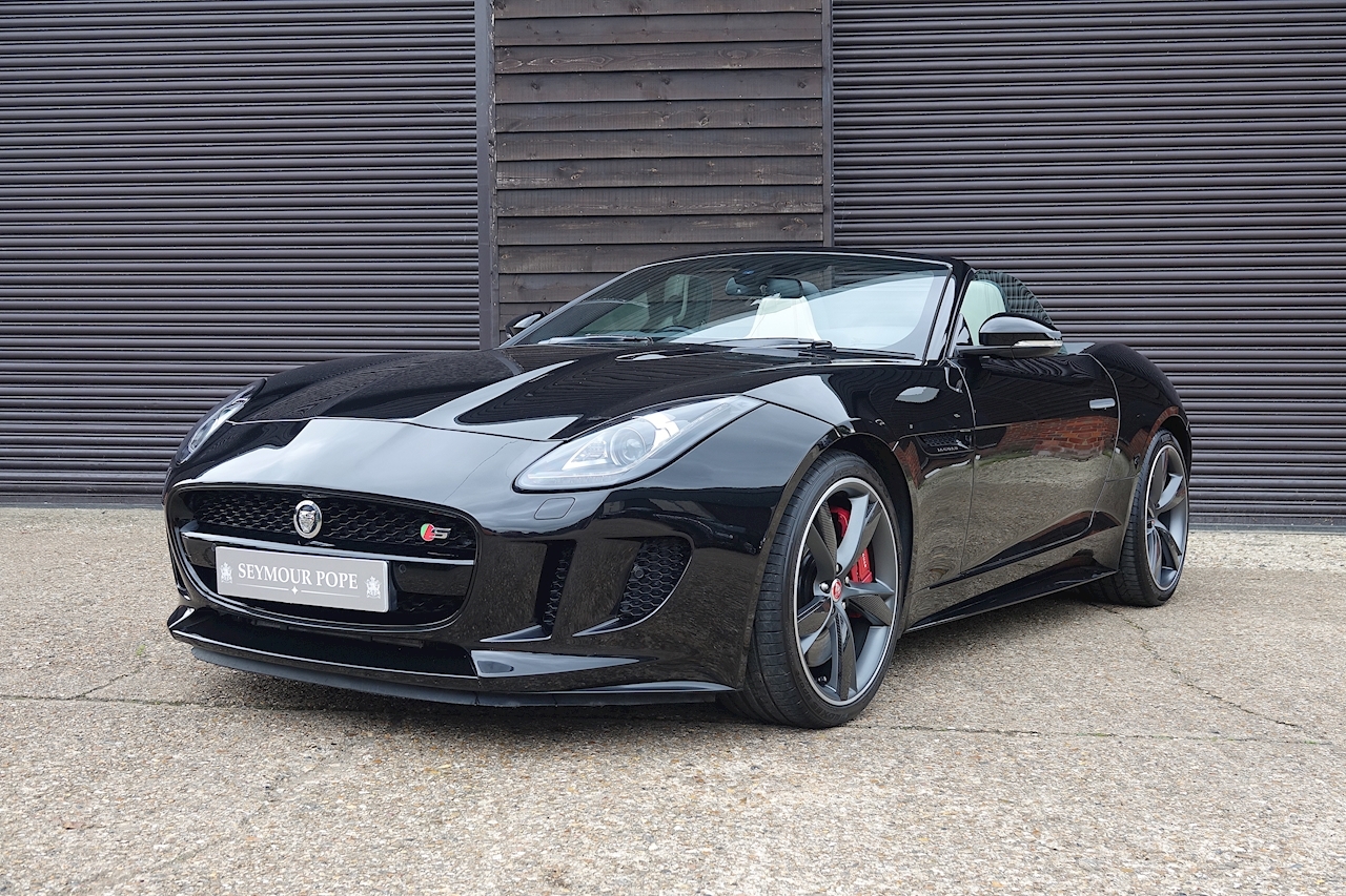 JAGUAR F-TYPE 5.0 V8 S CONVERTIBLE QUICKSHIFT AUTOMATIC (ACTIVE SPORTS EXHAUST, PERFORMANCE SEATS, 20" CARBON BLADES, MERIDIAN, KEYLESS ENTRY +++)