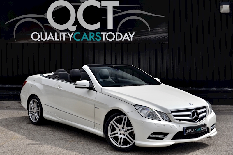 Mercedes-Benz E350 AMG Sport Convertible Diamond White + AirScarf + Heated Seats + COMAND Image 0