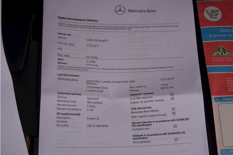 Mercedes-Benz E350 CDI AMG Sport Convertible Full Mercedes Main Dealer History Image 18