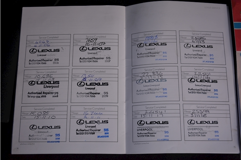 Lexus Is 250 SE 2 Owners + Full Lexus Dealer History (14 stamps) Image 37
