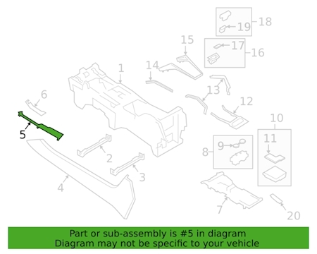 TRIM MOULDING CENTRE CONSOLE