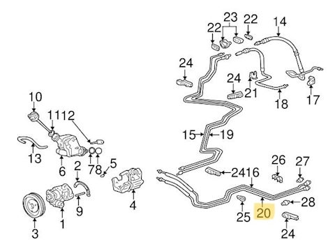POWER STEERING LINE LOWER