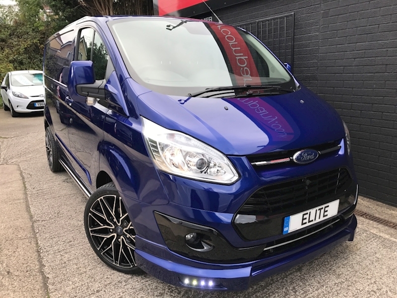 blue ford transit custom sport