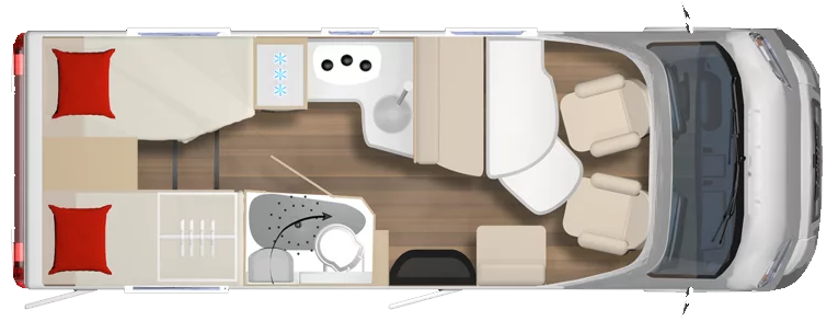 Burstner Lyseo TD 690 G Maxi Chassis 2025 Motorhome Floorplan
