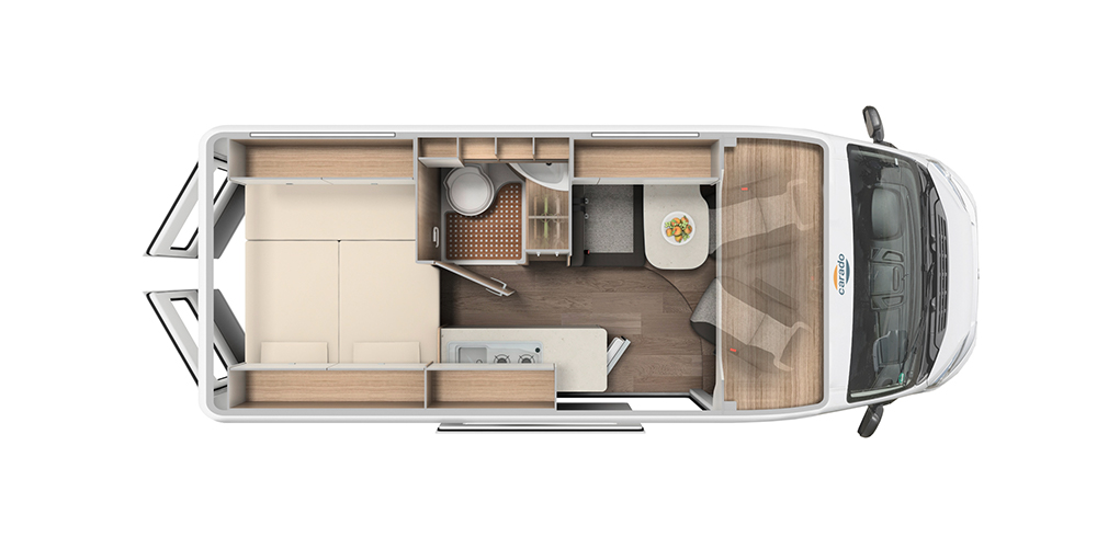 Carado CV600 Pro Poptop 2025 Motorhome Floorplan