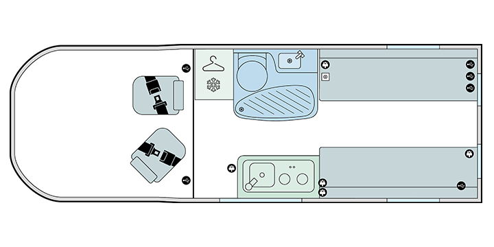 Bailey Endurance E62 2026 Campervan Floorplan