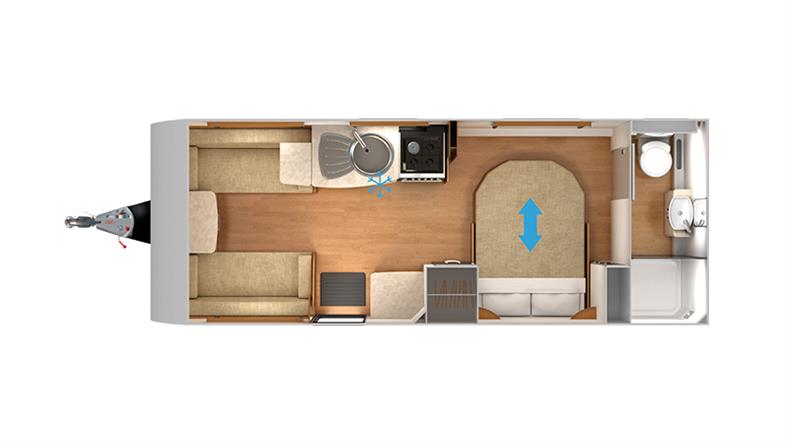 Lunar Clubman SI 2018 Caravan Floorplan