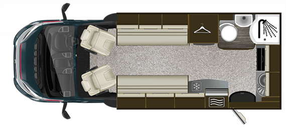 Autotrail Tracker EKS 2022 Motorhome Floorplan
