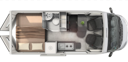 Hymer Free 600 S Blue Evolution 2022 Campervan Floorplan