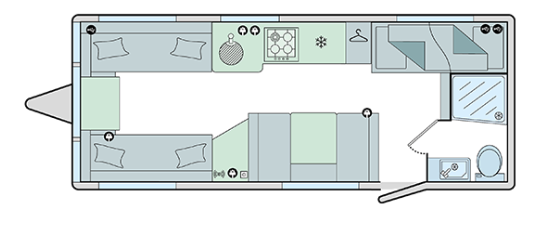 Bailey Pegasus Grande GT75 Ancona 2025 Caravan Floorplan