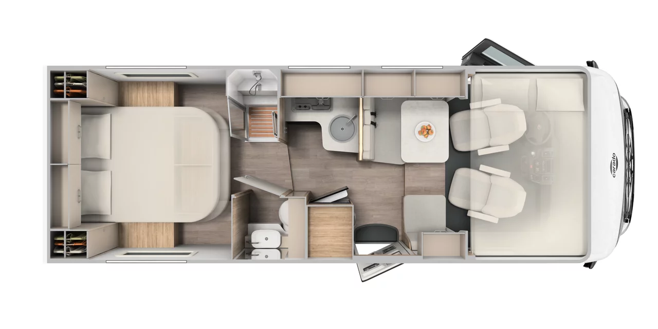 Carado I 449 Pro +  A Class Motorhome Floorplan