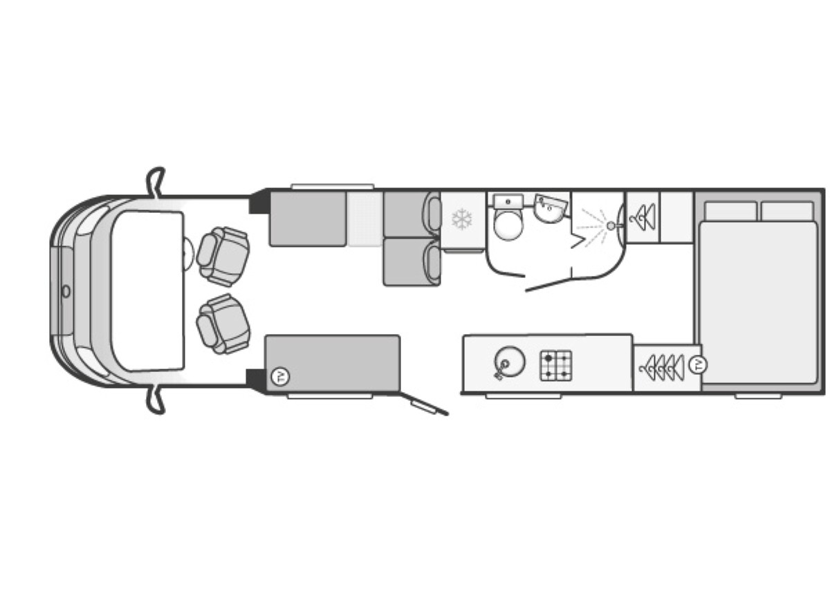 Swift Kon-tiki 679 2018 Motorhome Floorplan