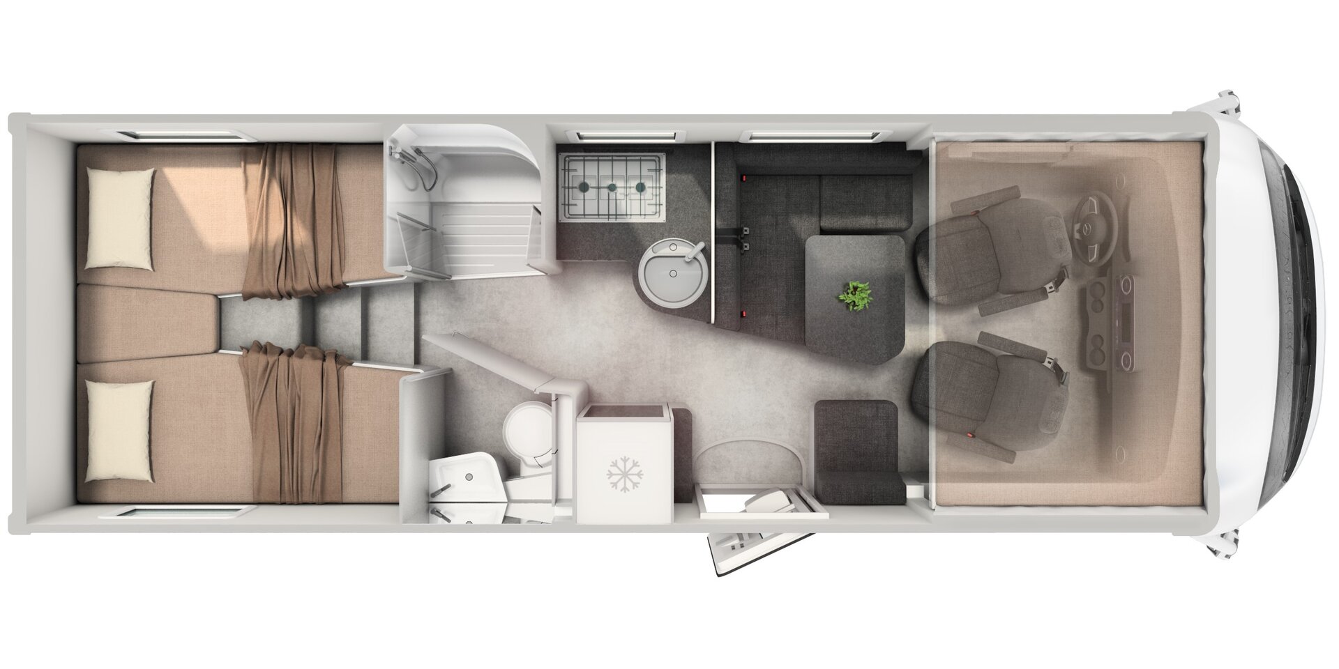 Hymer B-MC I 680 Blackline 2025 Motorhome Floorplan