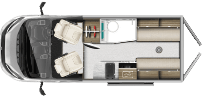 Autotrail V-Line 540 SE 2024 Campervan Floorplan