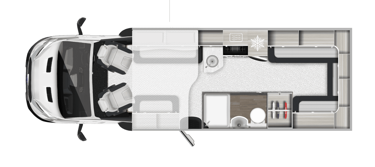 Autotrail F72  Motorhome Floorplan