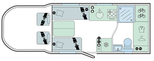 Bailey Adamo 69-4 2023 Motorhome Floorplan