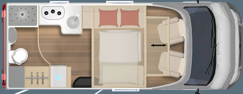 Burstner B66 594 2026 Motorhome Floorplan