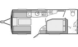 Bailey Pegasus IV Verona 2017 Caravan Floorplan