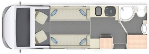 Elddis Majestic 175 2020 Motorhome Floorplan