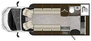 Autotrail Tribute T615 2016 Motorhome Floorplan