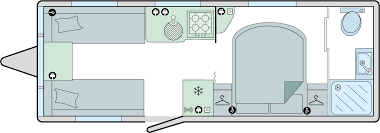 Bailey Phoenix Black Edition 644 2026 Caravan Floorplan
