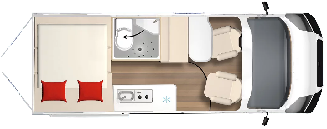 Burstner B66 C 600  Campervan Floorplan