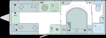 Bailey Unicorn Vigo 2019 Caravan Floorplan