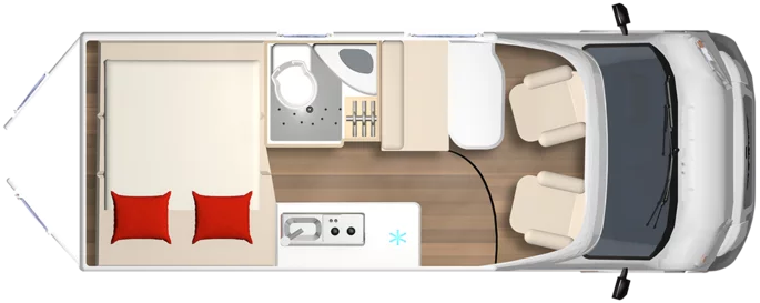 Burstner Skyline Campeo C600  Motorhome Floorplan