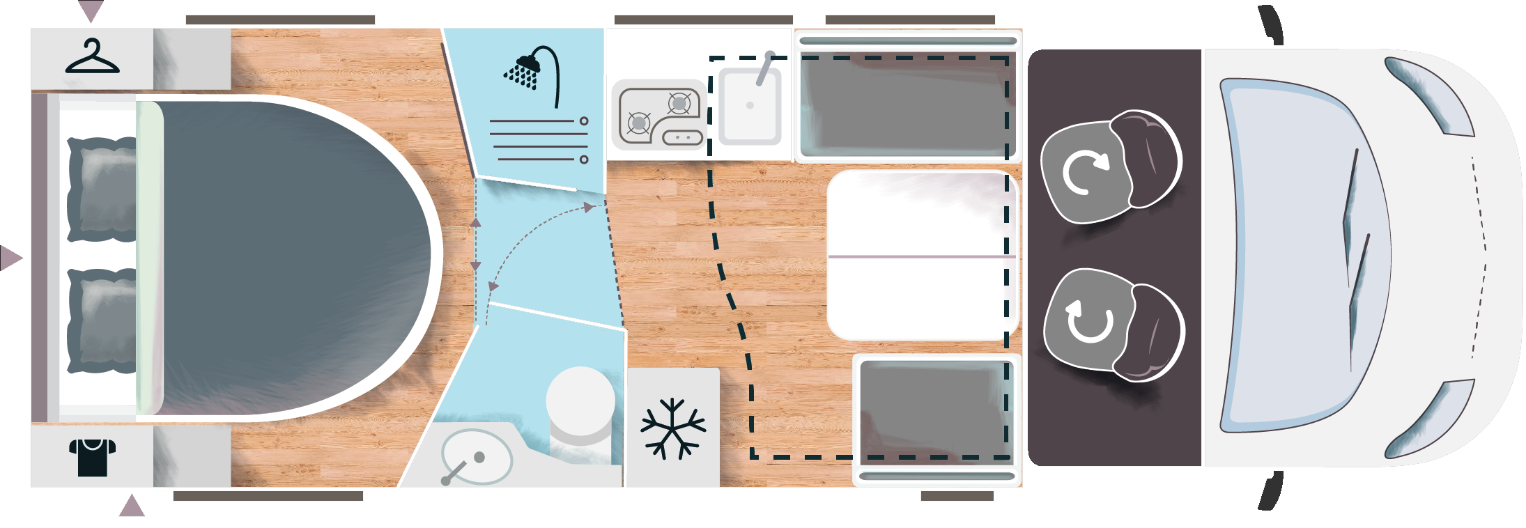 Chausson Titanum 788 2021 Motorhome Floorplan