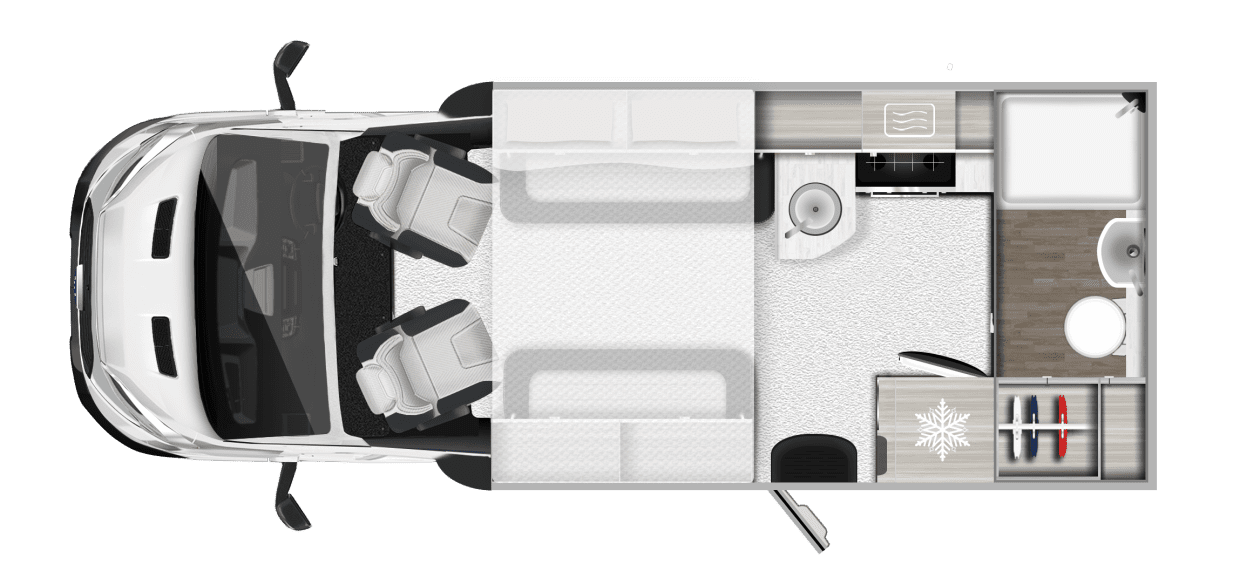 Autotrail F Line F60 2026 Motorhome Floorplan