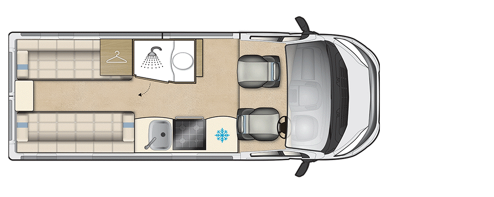 Autosleeper Warwick Duo MQ 2020 Campervan Floorplan