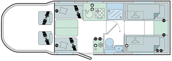 Bailey Adamo Refresh 75-4T 2026 Motorhome Floorplan