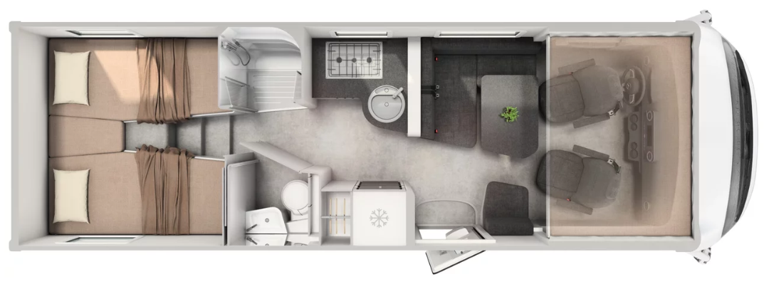 Hymer B-ML I 780 2025 Motorhome Floorplan