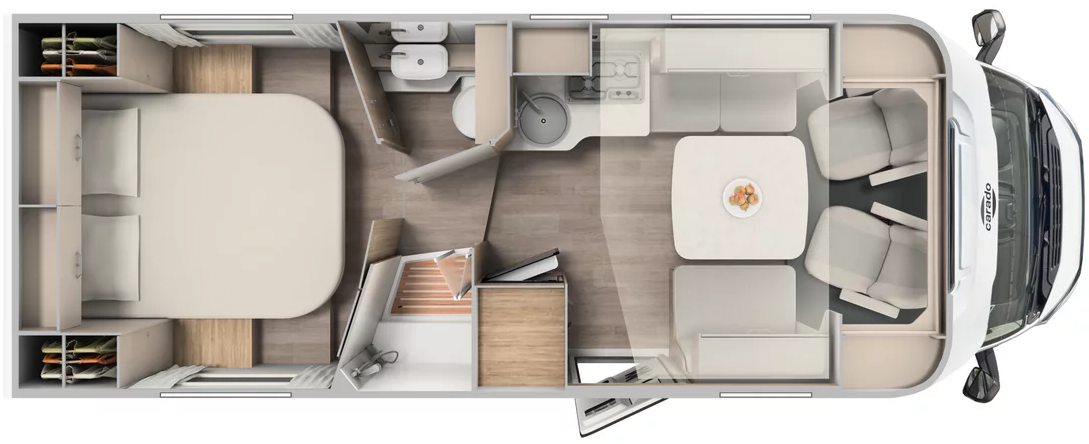 Carado T 459 Pro+ 2025 Motorhome Floorplan