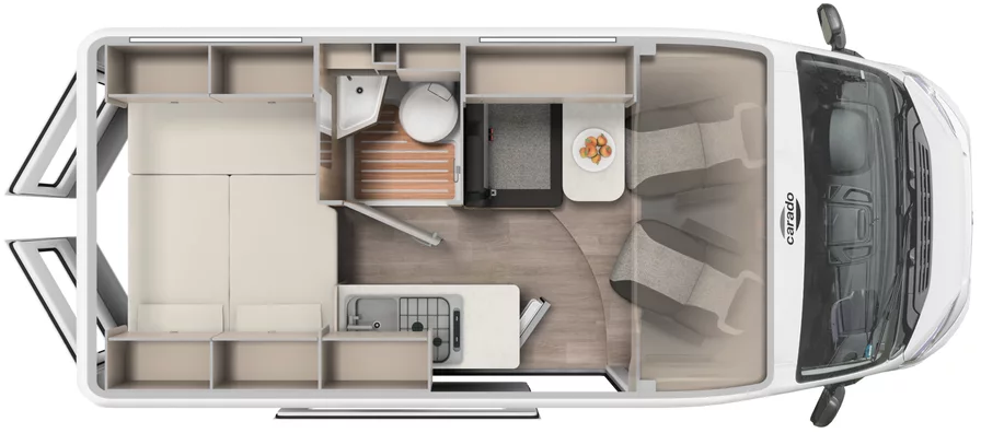 Carado CV540 Pro 2025 Motorhome Floorplan